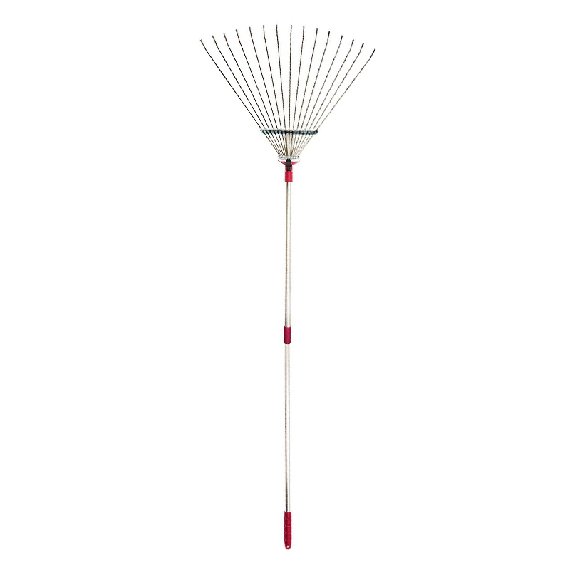 Adjustable spacing meta garden fork with wooden handle