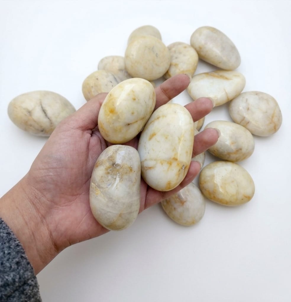 White Polished Pebbles