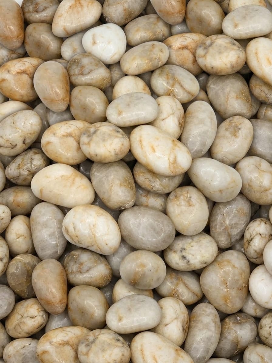 White Polished Pebbles