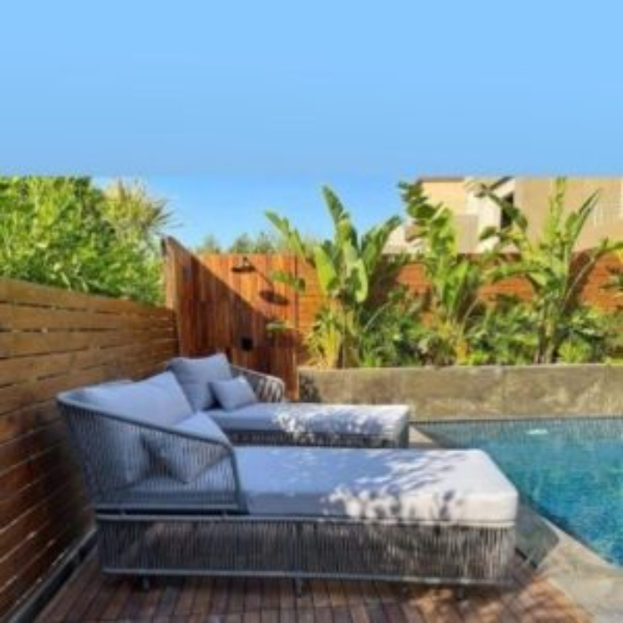 Chaise longue sea ropes