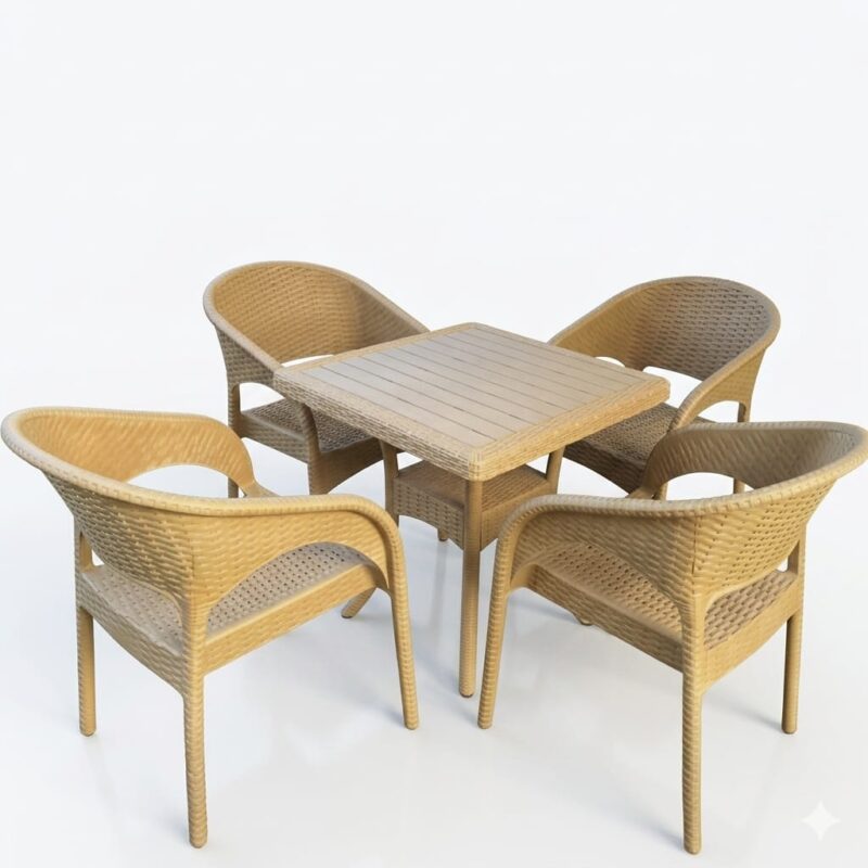 طقم رتان تقيل محمل