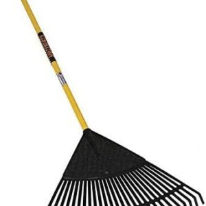 شوكة بلاستيكية بمقبض خشبي