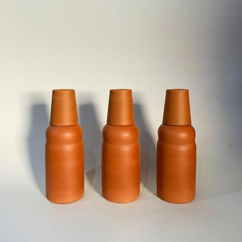 3-Piece Pottery Bottle Set